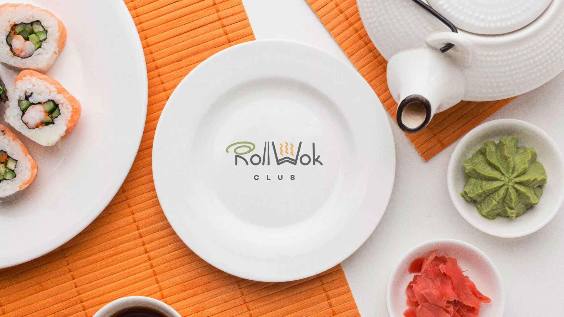 Разработка логотипа и фирменного стиля в Заречном для суши-бара «Roll Wok Club» Разработка логотипа и фирменного стиля в Заречном для суши-бара «Roll Wok Club»